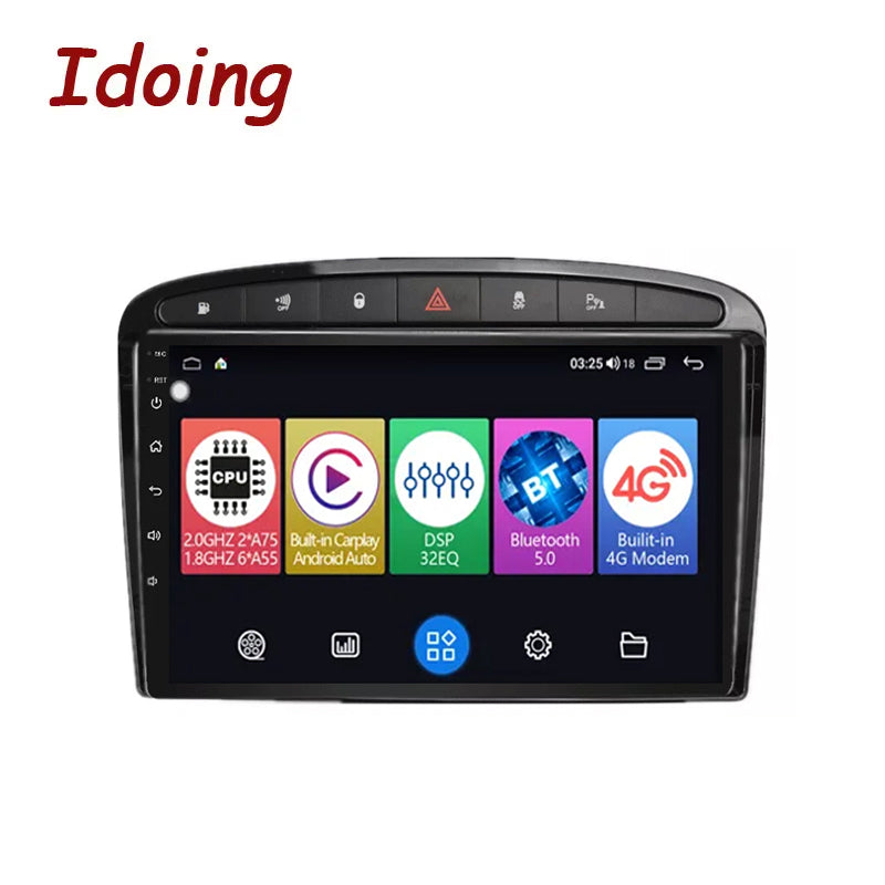 Idoing 9inch Android 12 Radio Head Unit For Peugeot RCZ 308 SW 2007-2015 408 2012-2020