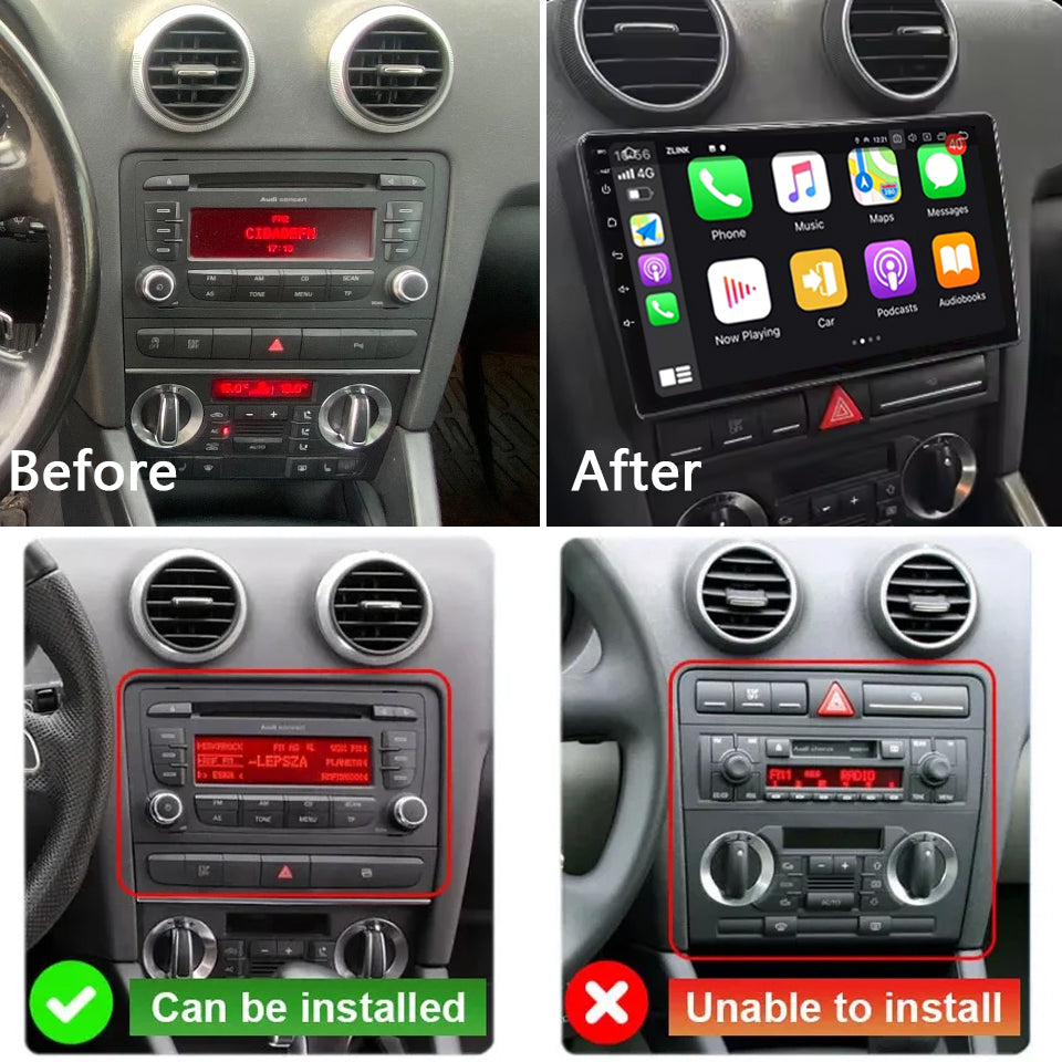 Idoing 9inch Android Radio Head Unit For Audi A3 2003 - 2013