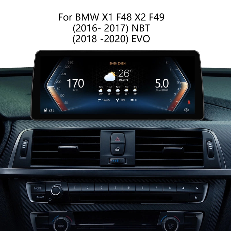 Idoing 12.3 inch Android 13 Qualcomm Chip Car Radio For BMW X1 F48 X2 F49 (2016- 2017) NBT & 2018 -2023 EVO 8G+128G