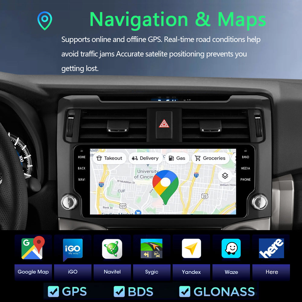 Idoing 10.3inch Android 13 Radio Head Unit Qualcomm Chip 8GB+128GB For Toyota 4Runner 2010-2021