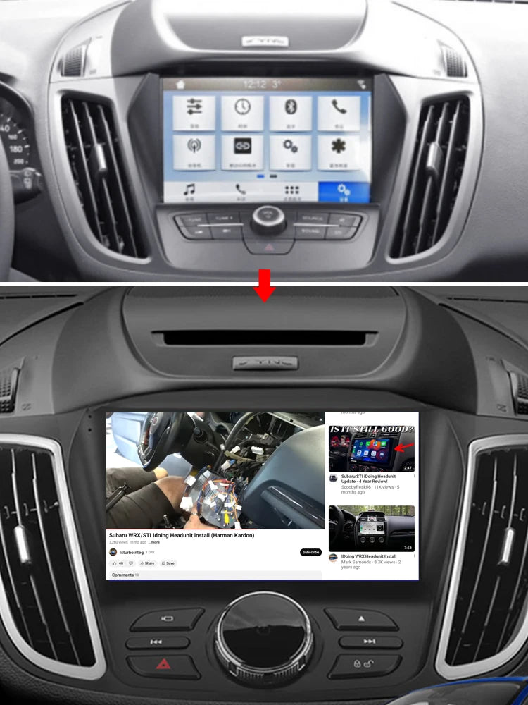 Idoing 9inch Android 13 Radio Head Unit Qualcomm Chip For Ford Kuga 2 Escape 3 2012-2019