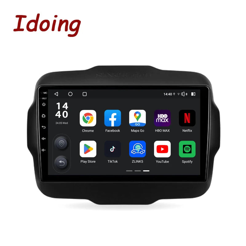 Idoing 9inch Android 13 Radio Head Unit Qualcomm Chip For Jeep Renegade 2014-2018