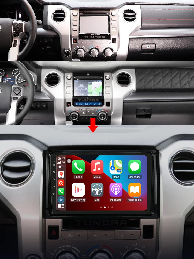 Idoing 9inch Android 13 Radio Head Unit Qualcomm Chip For Toyota Tundra XK50 2013-2020