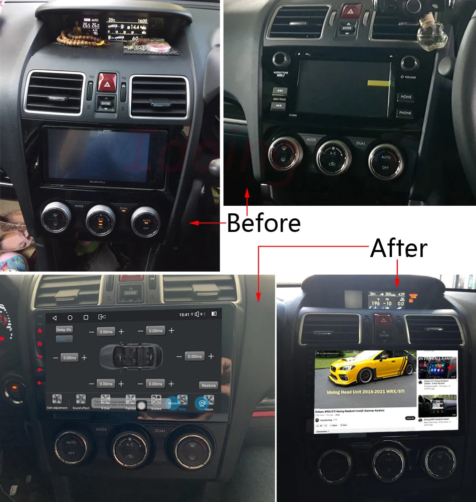 Idoing 9inch Android 13 Radio Head Unit Qualcomm Chip For Subaru WRX Sti XV Forester 2016-2021