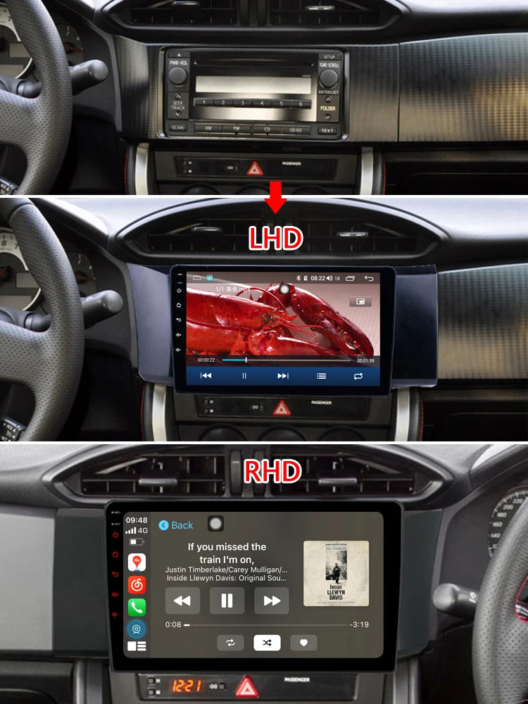 Idoing 9inch Android 13 Radio Head Unit Qualcomm Chip For Toyota GT86 Subaru BRZ Scion FR-S 2012-2021