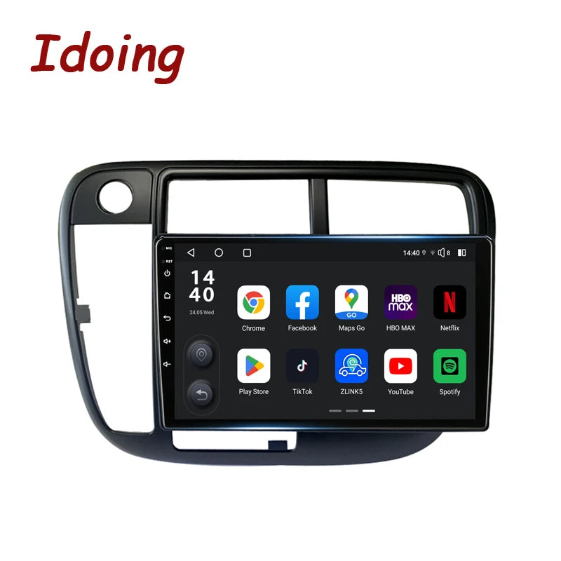 Idoing 9inch Android 13 Radio Head Unit Qualcomm Chip For Honda Civic 1998-2000