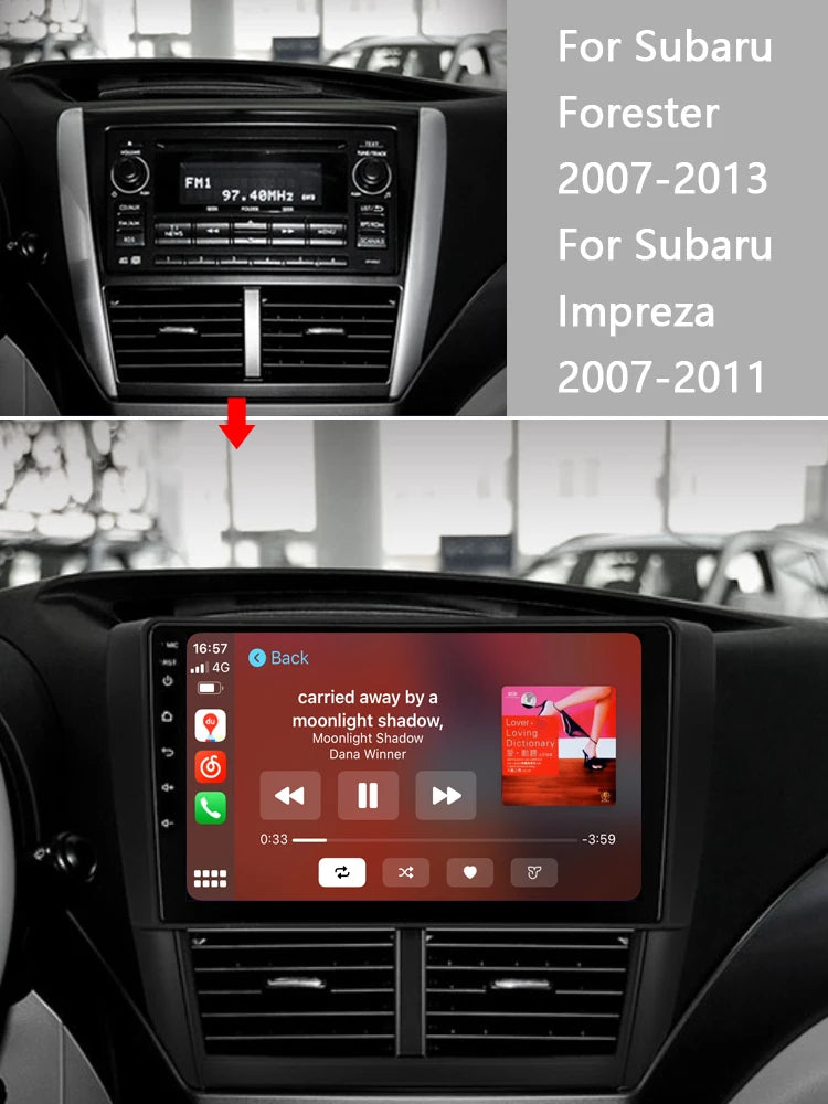 Idoing 9inch Android 13 Radio Head Unit Qualcomm Chip For Subaru Forester WRX Impreza 2007-2013