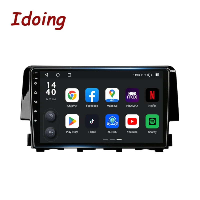 Idoing 9inch Android 13 Radio Head Unit Qualcomm Chip For Honda Civic 10 FC FK 2015-2020