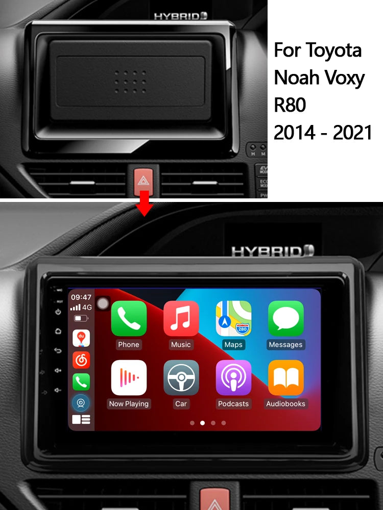 Idoing 9inch Android 13 Radio Head Unit Qualcomm Chip For Toyota Noah Voxy R80 2014-2021