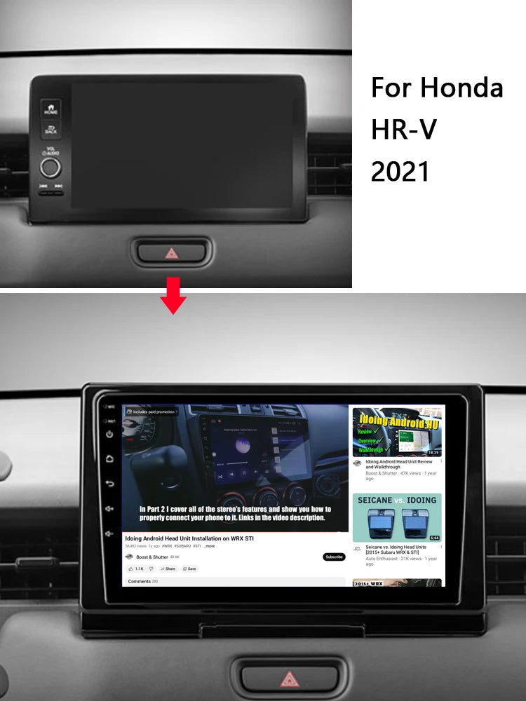 Idoing 9inch Android 13 Radio Head Unit Qualcomm Chip For Honda HR-V 2021