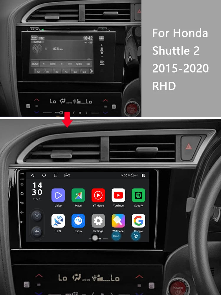 Idoing 9inch Android 13 Radio Head Unit Qualcomm Chip For Honda Shuttle 2 2015-2020