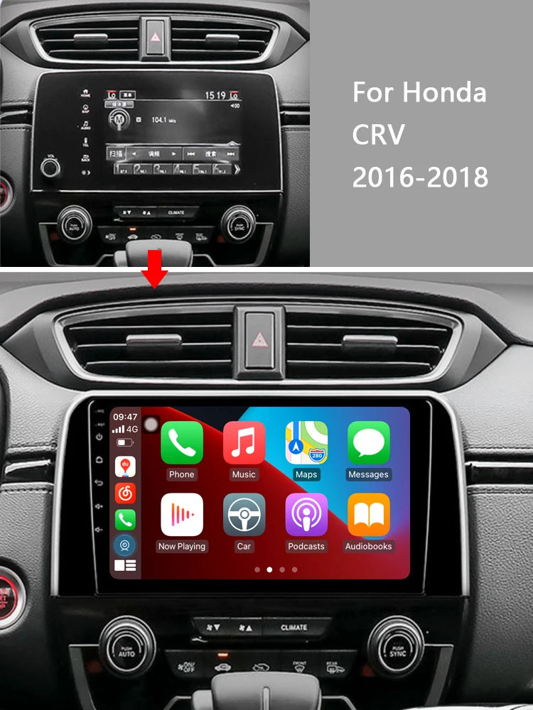 Idoing 9inch Android 12 Radio Head Unit For Honda CRV 2016-2021