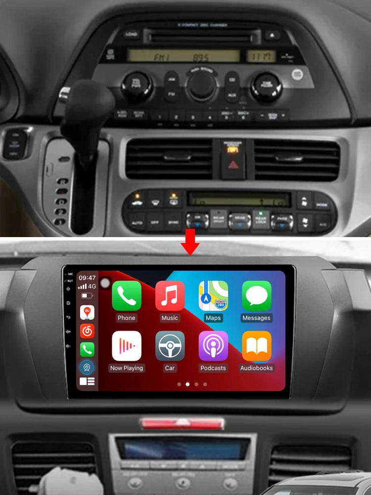 Idoing 9inch Android 12 Radio Head Unit For Honda Odyssey 2003-2010