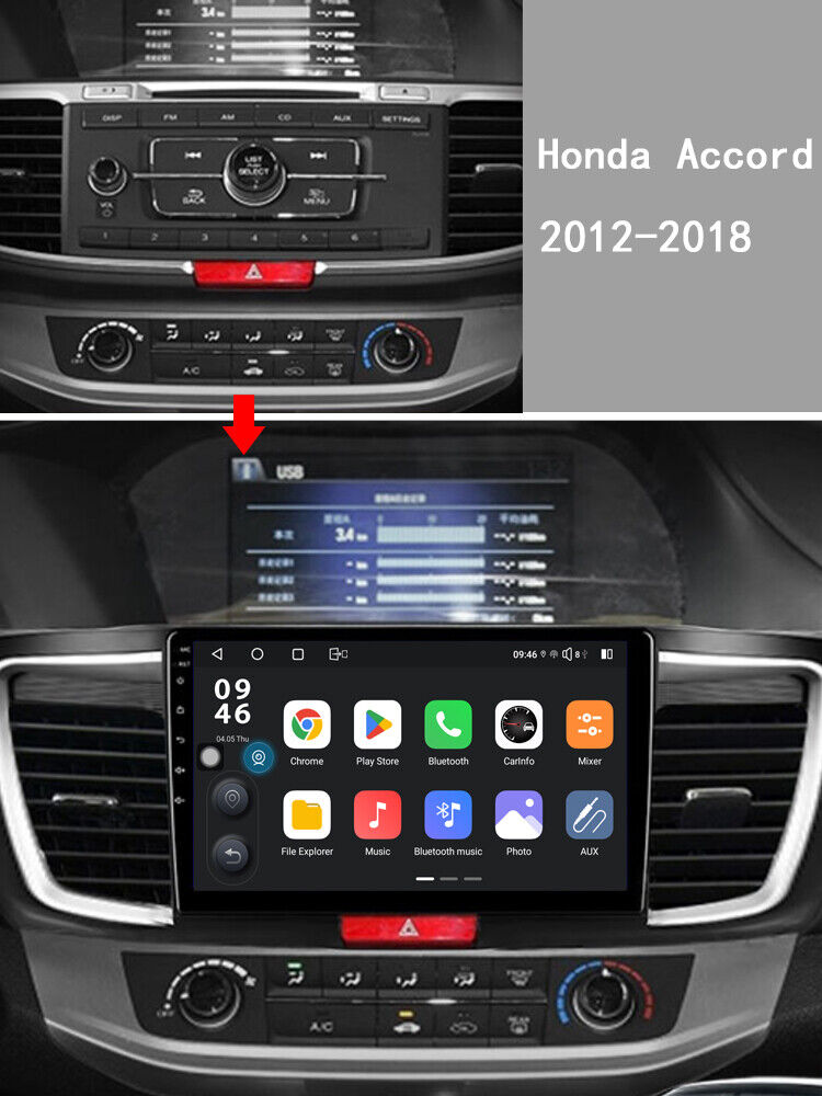 Idoing 10.2inch Android 13 Radio Head Unit Qualcomm Chip For Honda Accord 9 CR 2012-2018