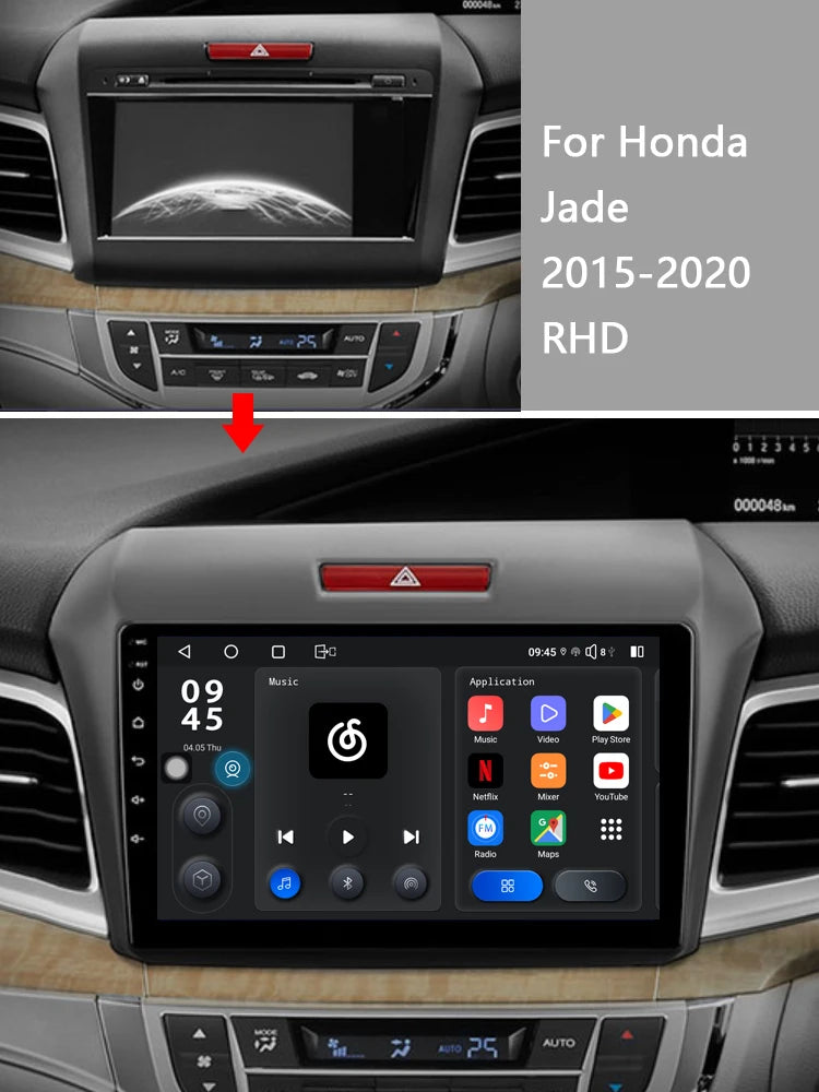 Idoing 9inch Android 13 Radio Head Unit Qualcomm Chip For Honda Jade 2015-2020
