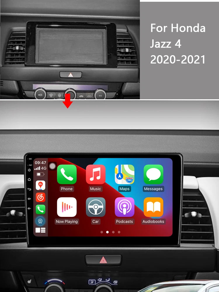 Idoing 10.2inch Android 13 Radio Head Unit Qualcomm Chip For Honda Jazz 2020-2021