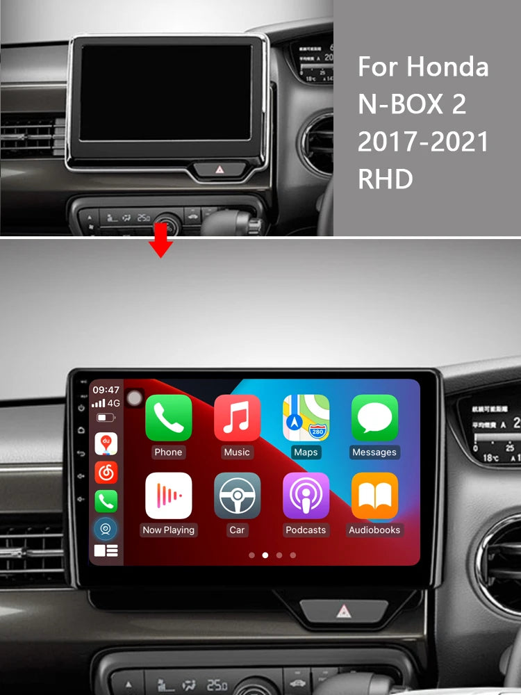 Idoing 10.2inch Android 13 Radio Head Unit Qualcomm Chip For Honda N-BOX II 2017-2021