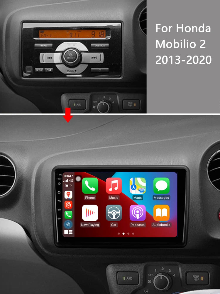 Idoing 9inch Android 13 Radio Head Unit Qualcomm Chip For Honda Mobilio 2 Amaze 2013-2020