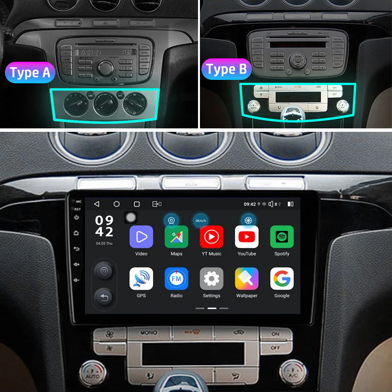 Idoing 9inch Android 13 Radio Head Unit Qualcomm Chip For Ford S-MAX 2006-2015