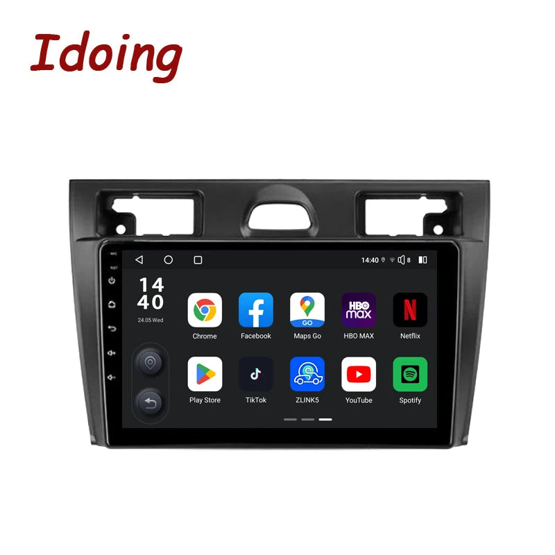 Idoing 9inch Android 13 Radio Head Unit Qualcomm Chip For Ford Fiesta Mk5 2002-2008