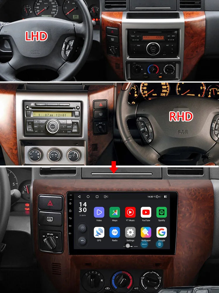 Idoing 9inch Android 13 Radio Head Unit Qualcomm Chip For Nissan Patrol V 5 Y61 LHD RHD 2004-2021