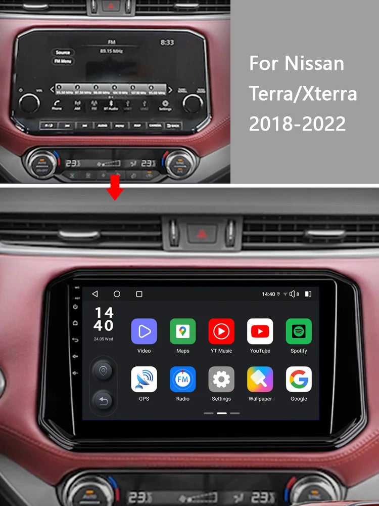 Idoing 10.2inch Android 13 Radio Head Unit Qualcomm Chip For Nissan Terra Xterra 2018-2022