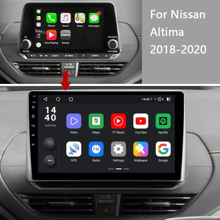 Idoing 10.2inch Android 13 Radio Head Unit Qualcomm Chip For Nissan Altima L34 2018-2020