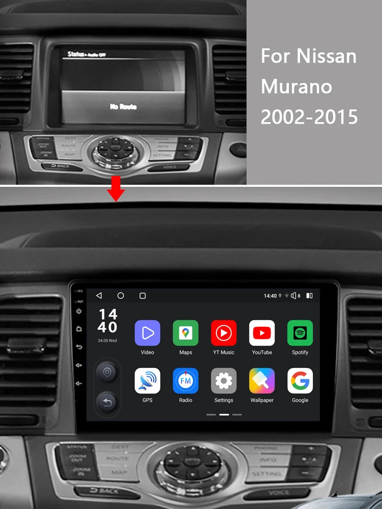 Idoing 9inch Android 13 Radio Head Unit Qualcomm Chip For Nissan Murano Z50 2002-2015