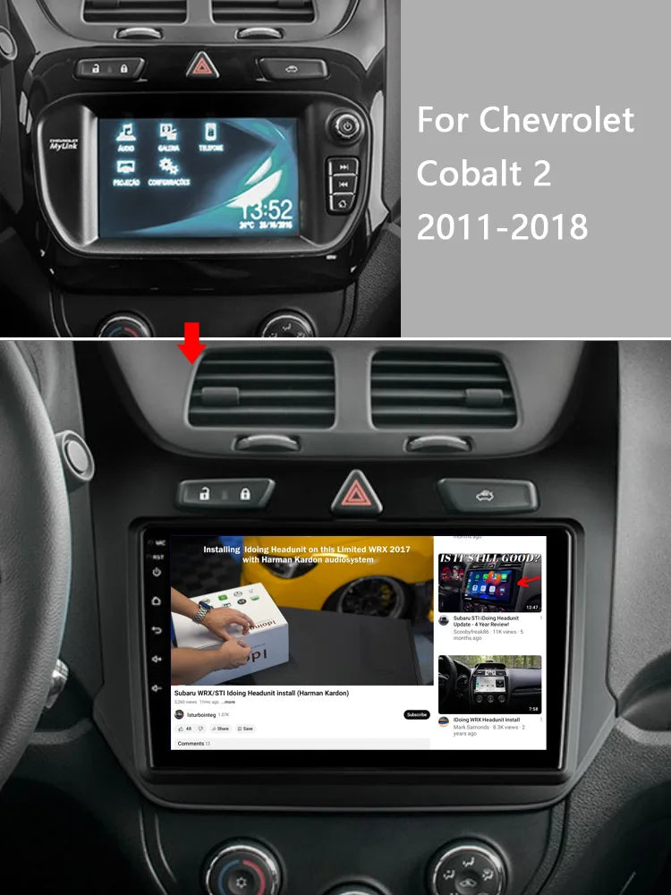 Idoing 9inch Android 13 Radio Head Unit Qualcomm Chip For Chevrolet Cobalt 2 2011-2018