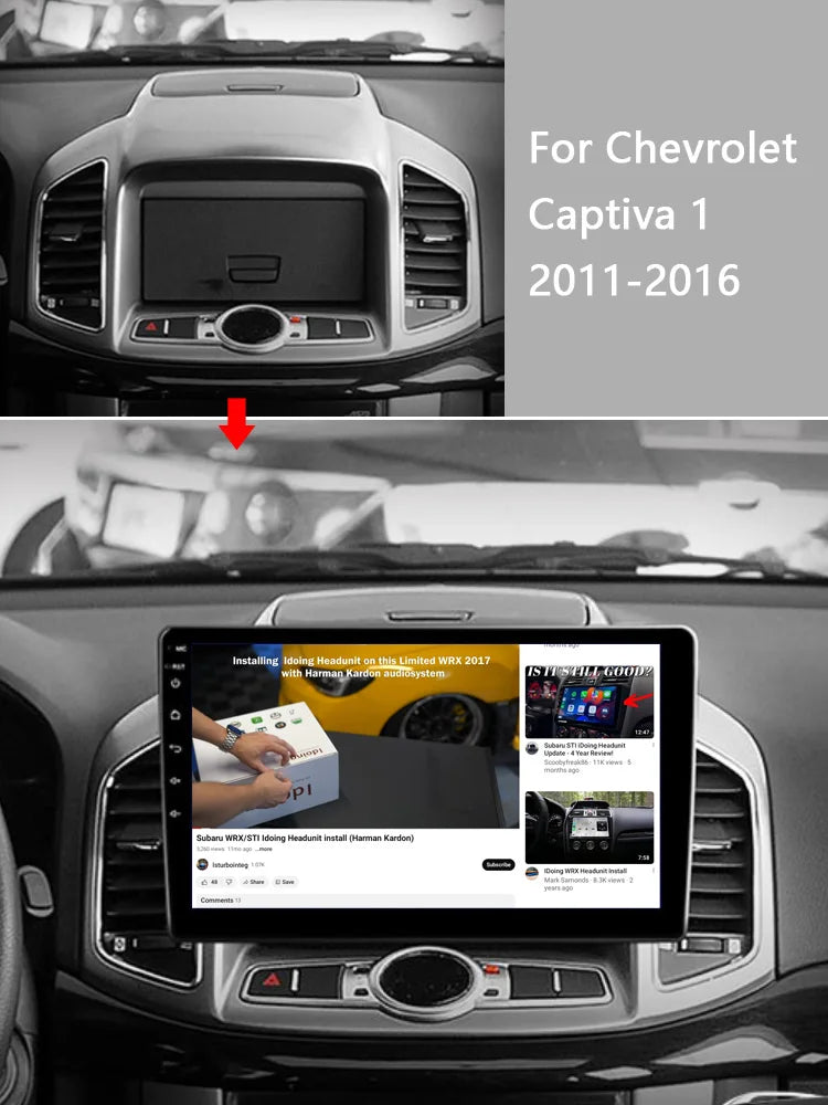 Idoing 10.2inch Android 13 Radio Head Unit Qualcomm Chip For Chevrolet Captiva 2011-2016