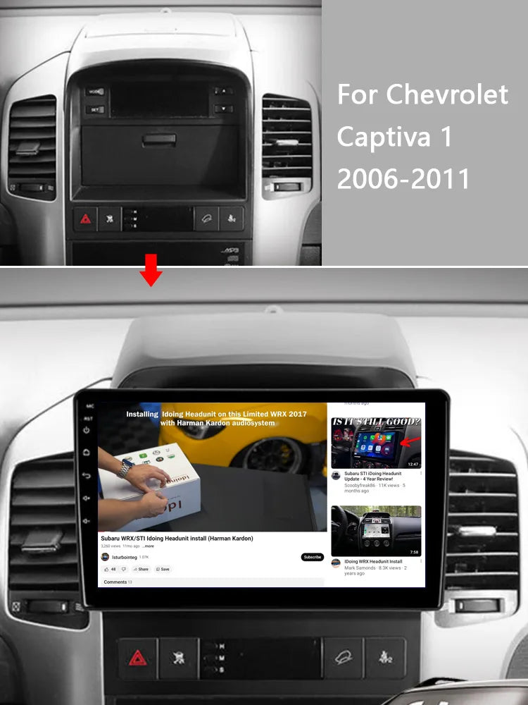 Idoing 9inch Android 13 Radio Head Unit Qualcomm Chip For Chevrolet Captiva 2006-2011