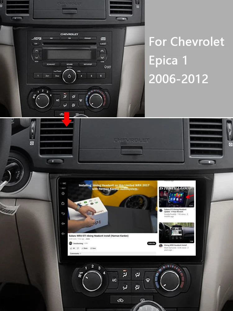 Idoing 9inch Android 13 Radio Head Unit Qualcomm Chip For Chevrolet Epica 1 2006-2012