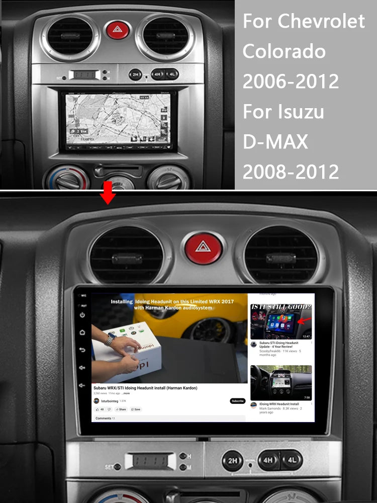 Idoing 9inch Android 13 Radio Head Unit Qualcomm Chip For Chevrolet Colorado 2006-2012 Isuzu D-MAX 2008-2012
