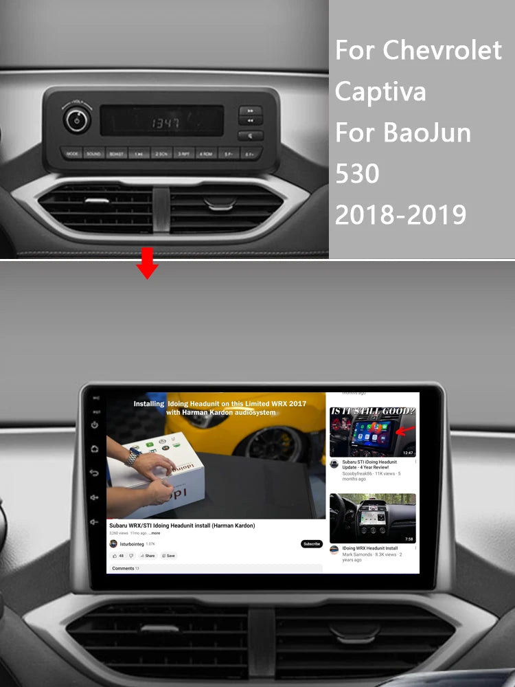 Idoing 9inch Android 13 Radio Head Unit Qualcomm Chip For Chevrolet Captiva 2018-2019 BaoJun 530 2018-2019