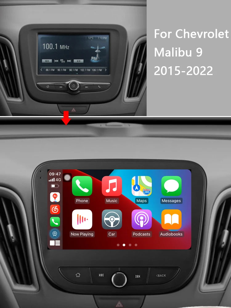 Idoing 9inch Android 13 Radio Head Unit Qualcomm Chip For Chevrolet Malibu 9 2015-2022