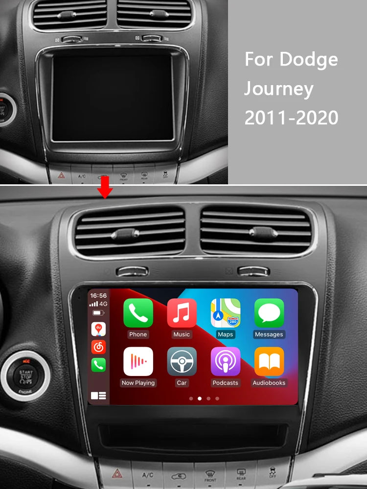 Idoing 9inch Android 13 Radio Head Unit Qualcomm Chip For Dodge Journey JC 2011-2020