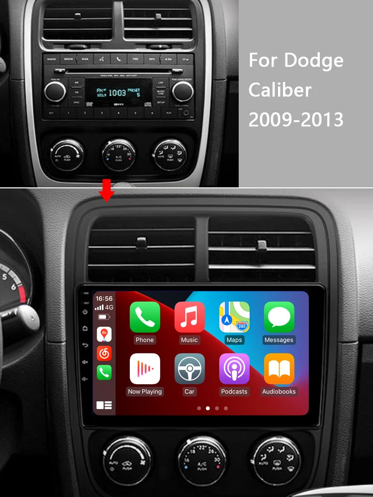 Idoing 9inch Android 13 Radio Head Unit Qualcomm Chip For Dodge Caliber PM 2009-2013