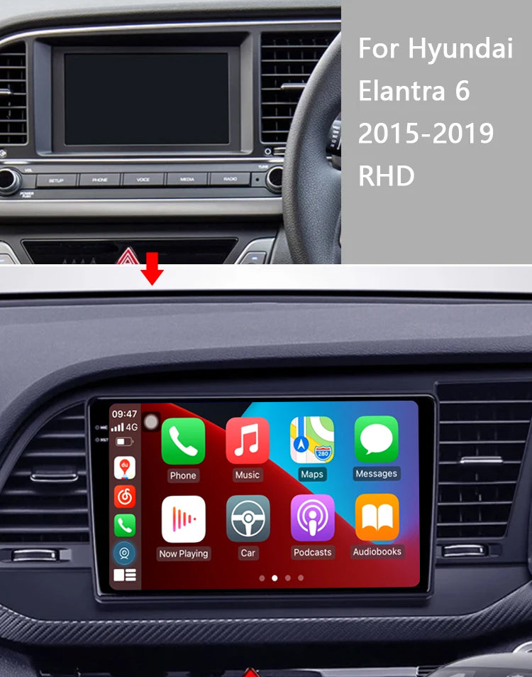 Idoing 9inch Android 13 Radio Head Unit Qualcomm Chip For Hyundai Elantra 6 2015-2019