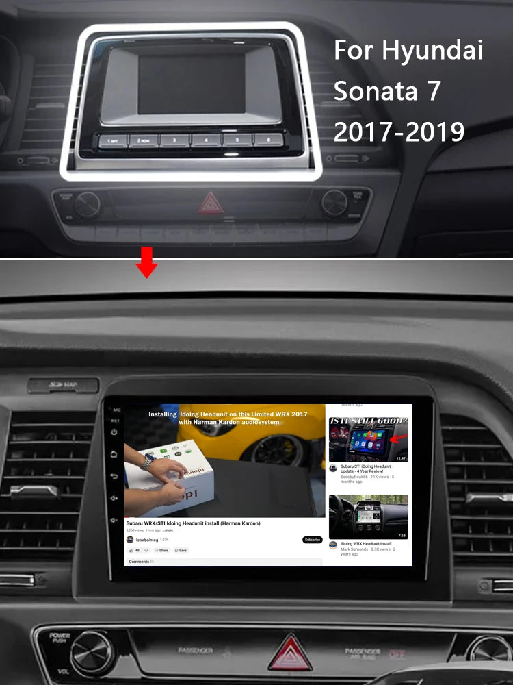 Idoing 9inch Android 13 Radio Head Unit Qualcomm Chip For Hyundai Sonata 7 LF 2017-2019