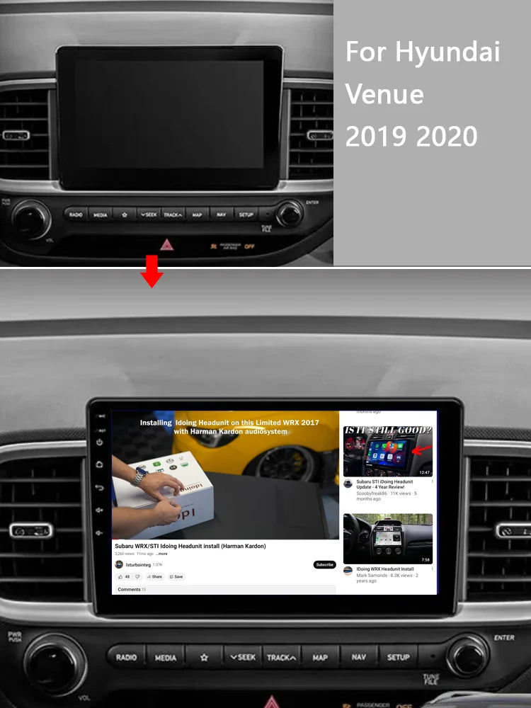 Idoing 9inch Android 13 Radio Head Unit Qualcomm Chip For Hyundai Venue 2019-2020