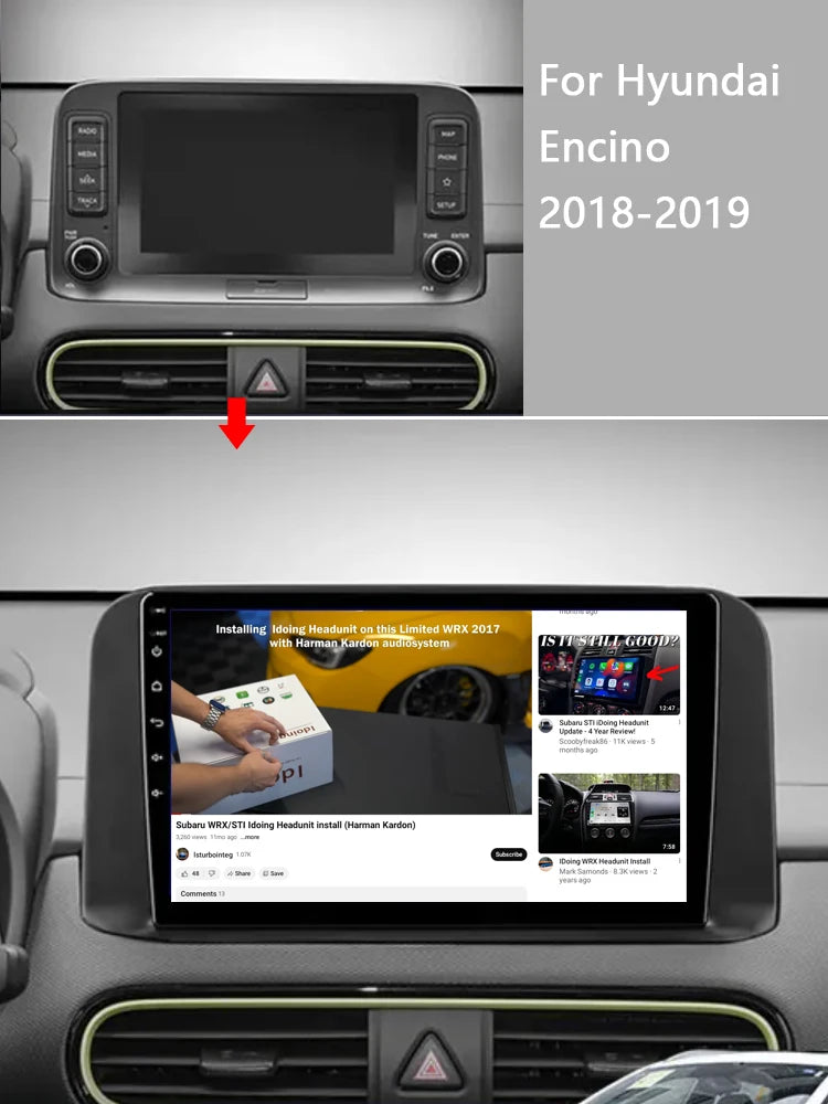 Idoing 10.2inch Android 13 Radio Head Unit Qualcomm Chip For Hyundai Encino 2018-2019
