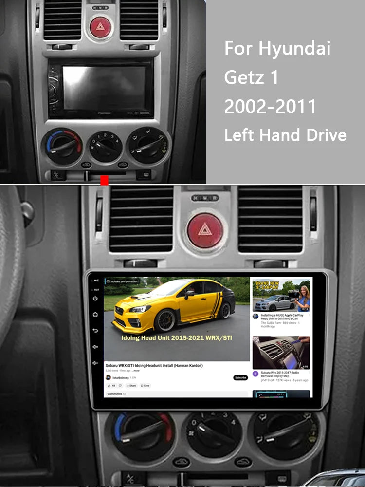 Idoing 9inch Android 13 Radio Head Unit Qualcomm Chip For Hyundai Getz 2002-2011