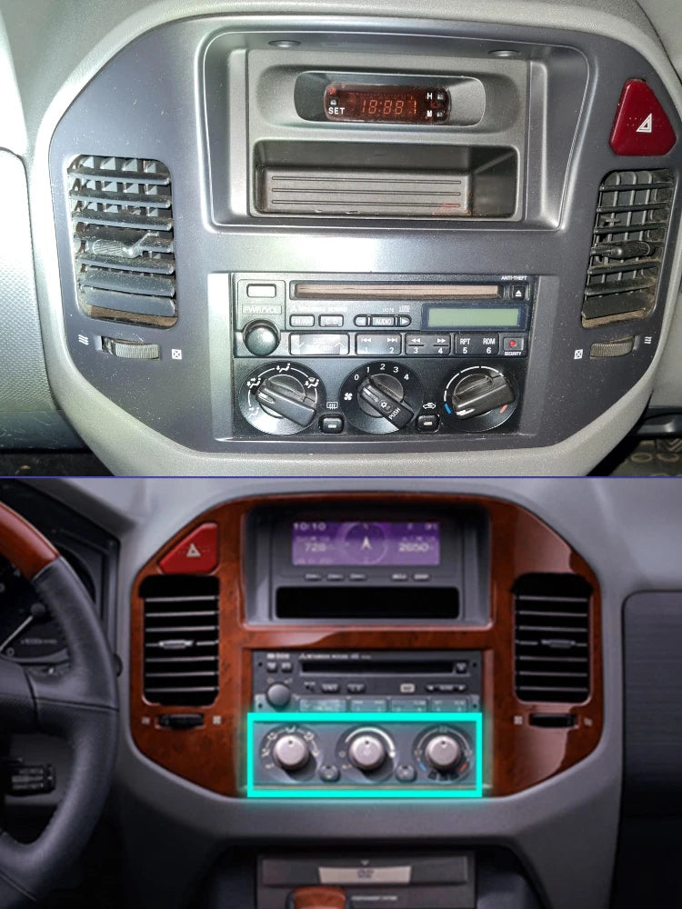 Idoing 10.2inch Android 13 Radio Head Unit Qualcomm Chip For Mitsubishi Pajero 3 V70 V60 1999-2006