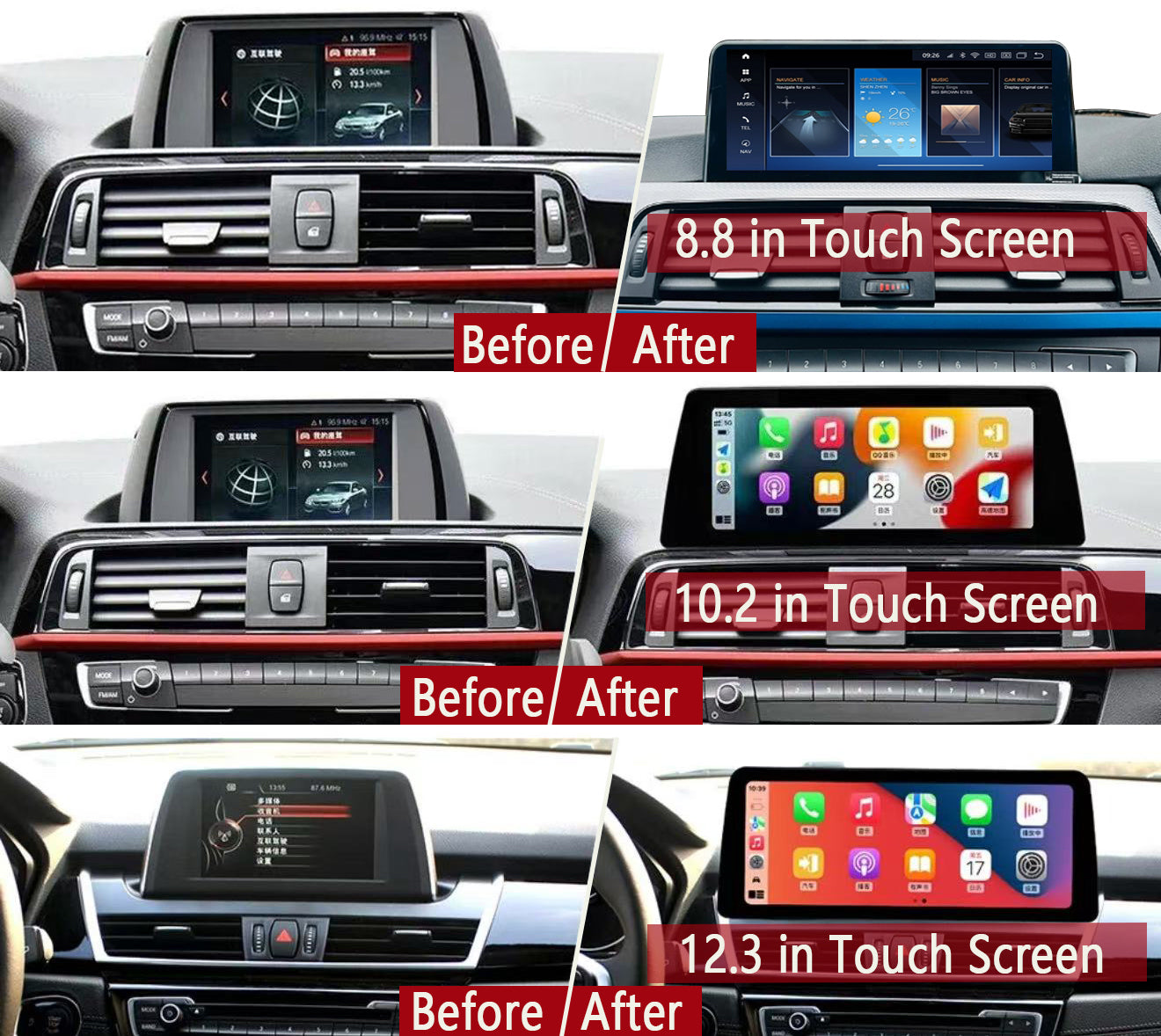 Idoing 2024 Neue ID7 ID8 ID8.5 UI 12,3 Zoll Android 13 Qualcomm für BMW X1 F48 X2 F49 (2016-2017) NBT & 2018 -2020 EVO 8G+128G
