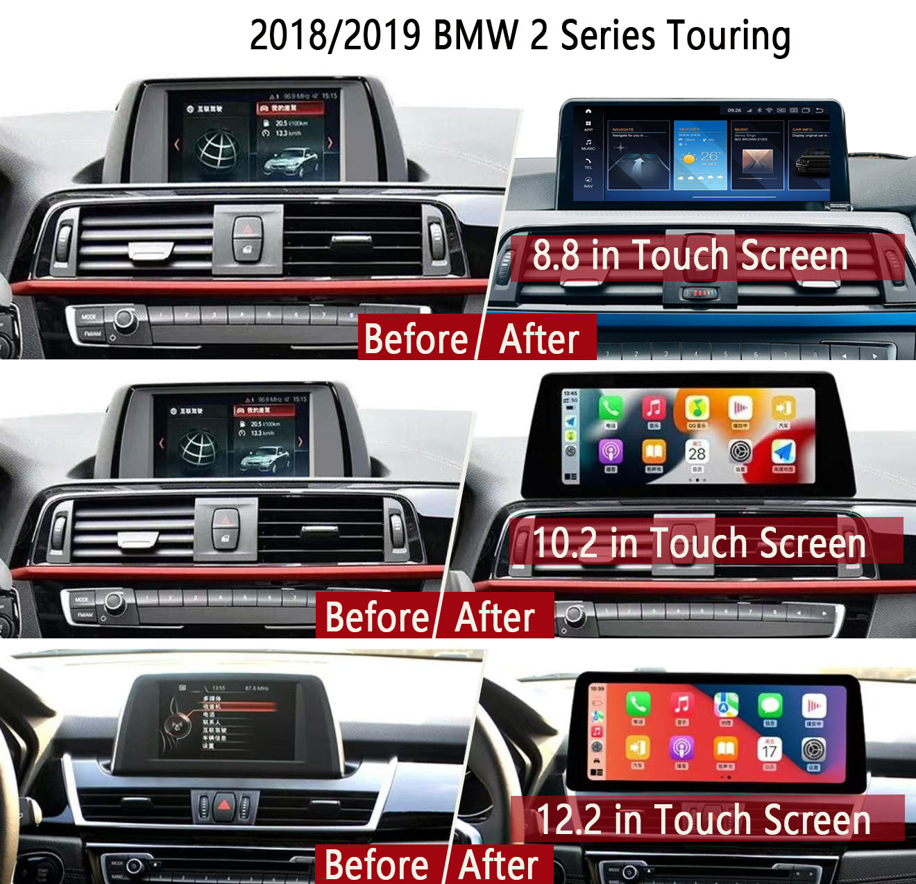 Idoing 12.3 inch Android 13 Qualcomm Chip Car Radio For BMW 3 / 4 Series F30 F31 F32 F33 F34 F35 2013-2017 NBT System 8G+128G