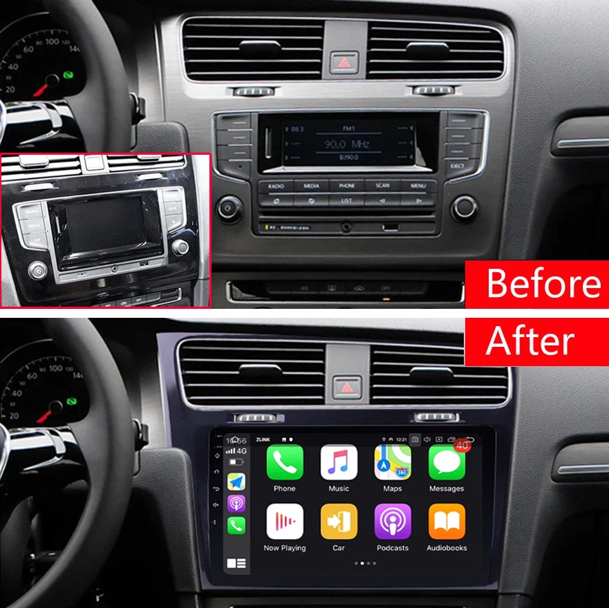 Idoing 10.2inch Android 12 Radio Head Unit For Volkswagen VW Golf 7 2011-2021