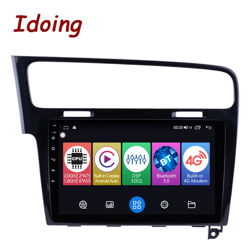 Idoing 10.2inch Android 12 Radio Head Unit For Volkswagen VW Golf 7 2011-2021