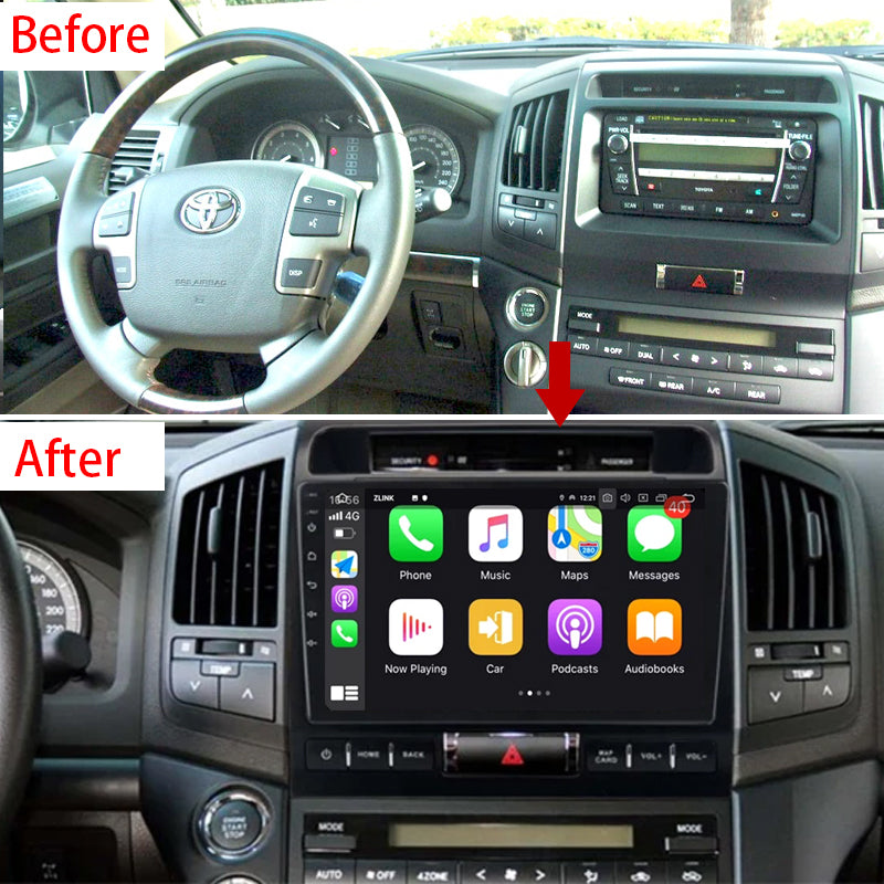 Idoing 10.2inch Android 12 Radio Head Unit For Toyota Land Cruiser 11 LC 200 2008-2015