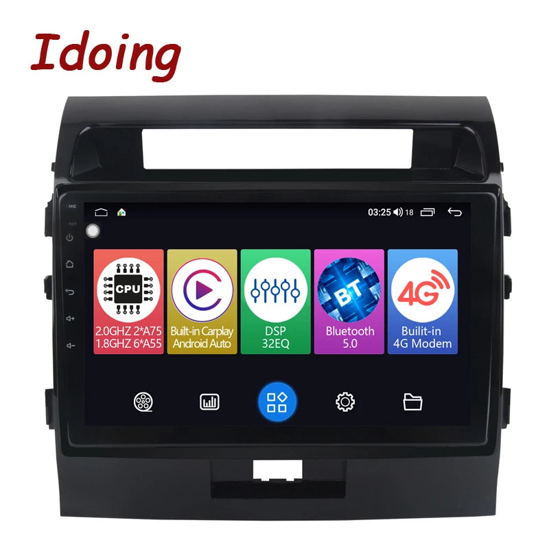 Idoing 10.2inch Android 12 Radio Head Unit For Toyota Land Cruiser 11 LC 200 2008-2015