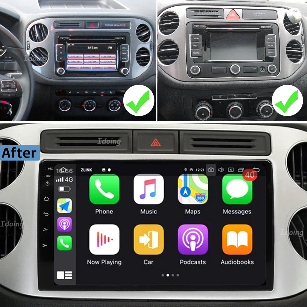 Idoing 9inch Android 12 Radio Head Unit For Volkswagen VW Tiguan 2006-2016